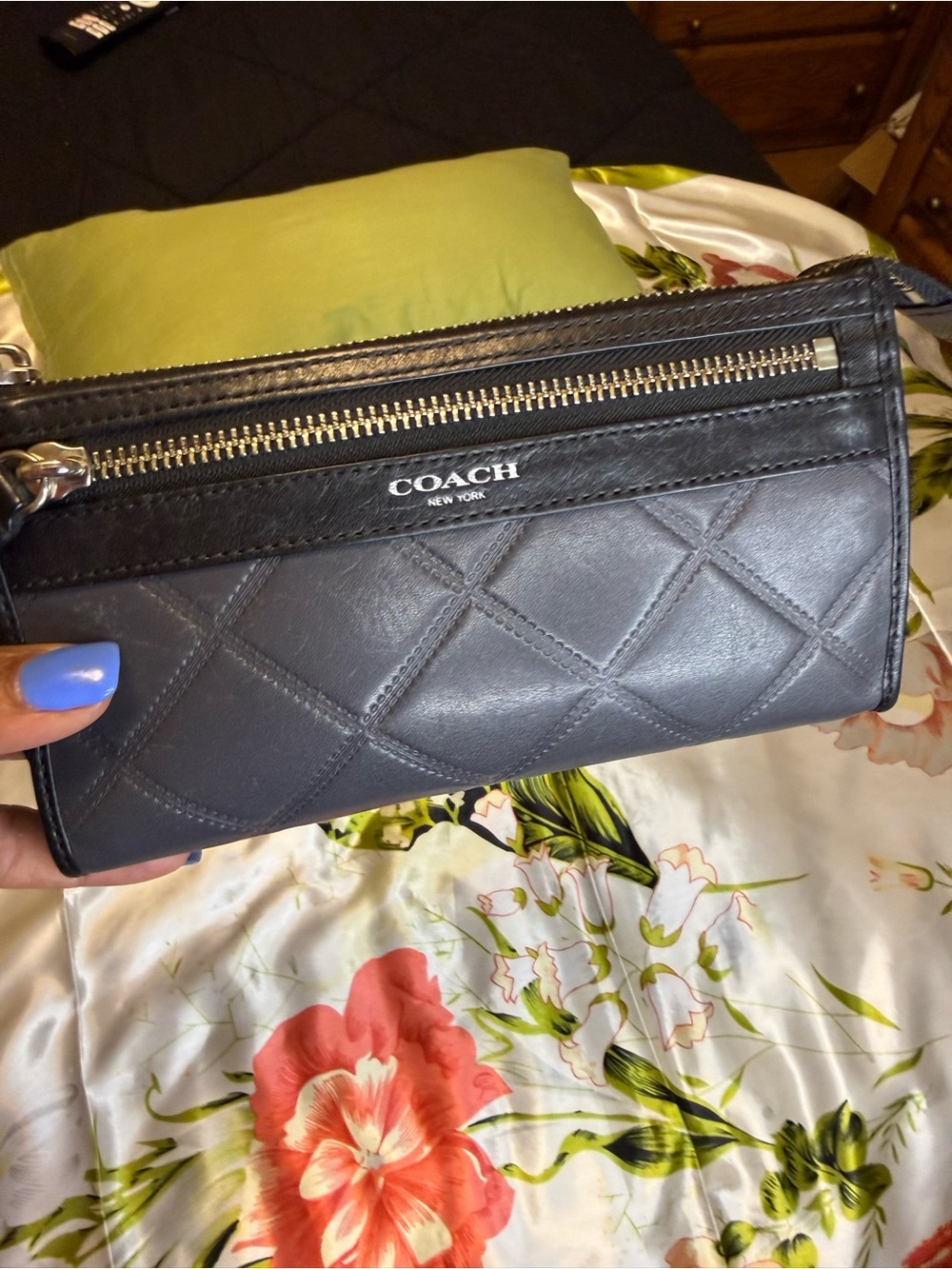 Coach New York Quilted Leather Wristlet / Clutch – Black